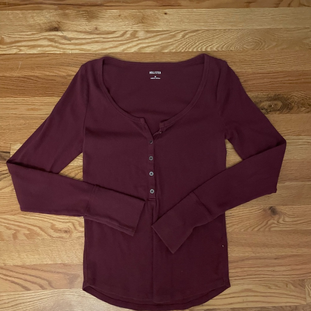 Hollister Maroon long sleeve